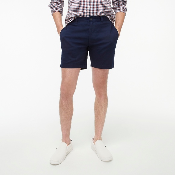 J.Crew Factory 7" Reade flex khaki short - Navy - Picture 1 of 4